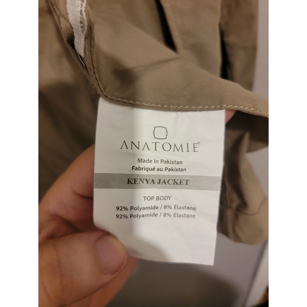 Anatomie Kenya Safari Jacket Khaki Tan Lightweight Travel Coat Women Small - Picture 4 of 4
